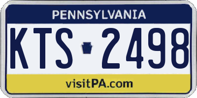 PA license plate KTS2498