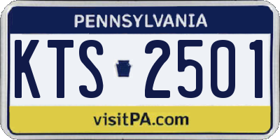 PA license plate KTS2501