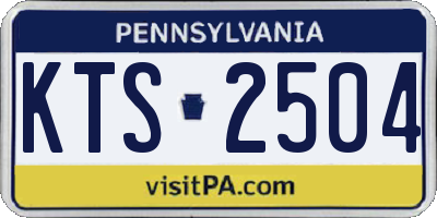 PA license plate KTS2504