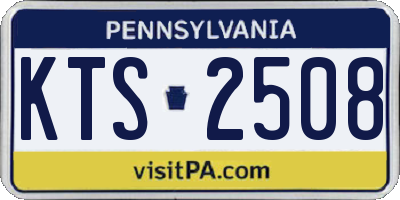 PA license plate KTS2508