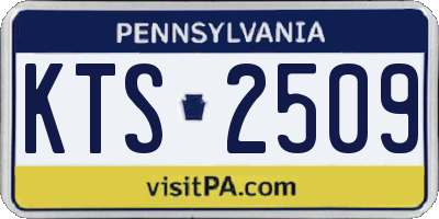 PA license plate KTS2509