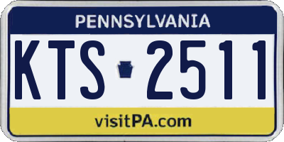 PA license plate KTS2511