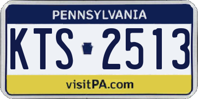 PA license plate KTS2513