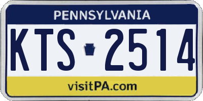 PA license plate KTS2514