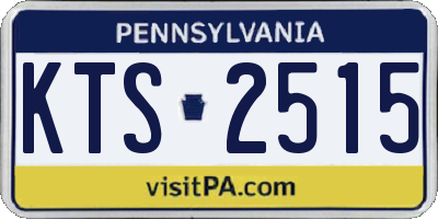 PA license plate KTS2515
