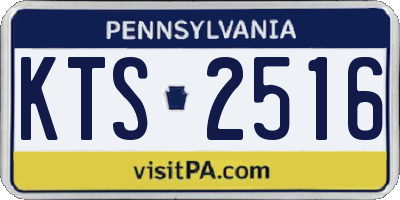 PA license plate KTS2516