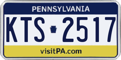 PA license plate KTS2517