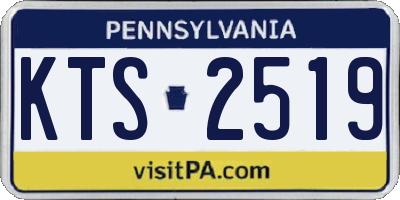PA license plate KTS2519