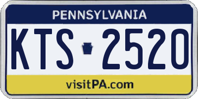PA license plate KTS2520