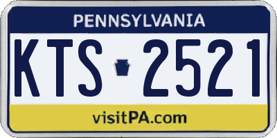 PA license plate KTS2521