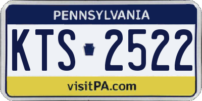 PA license plate KTS2522