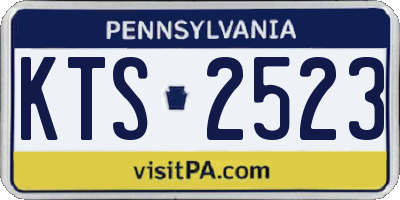 PA license plate KTS2523