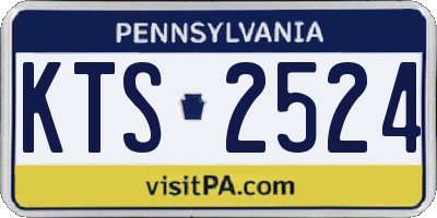 PA license plate KTS2524