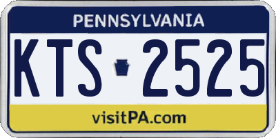 PA license plate KTS2525