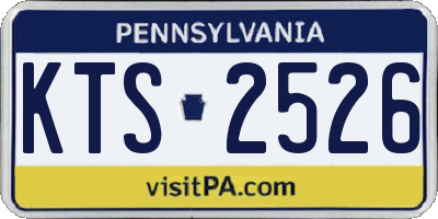 PA license plate KTS2526