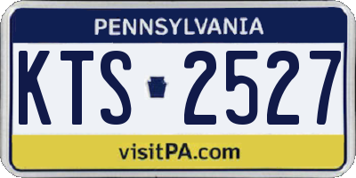 PA license plate KTS2527