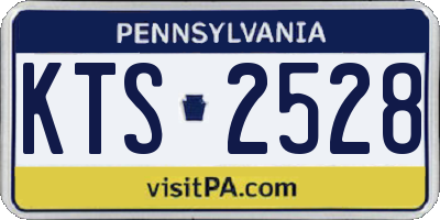 PA license plate KTS2528