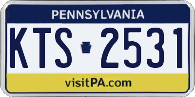PA license plate KTS2531