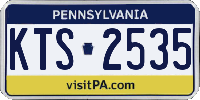 PA license plate KTS2535
