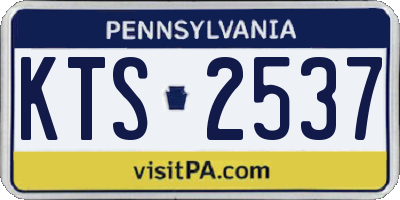 PA license plate KTS2537