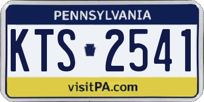 PA license plate KTS2541