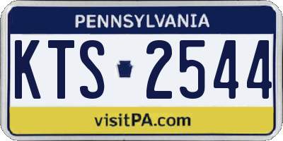 PA license plate KTS2544
