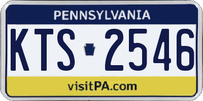 PA license plate KTS2546