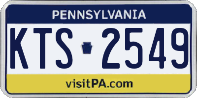 PA license plate KTS2549
