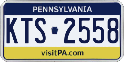 PA license plate KTS2558