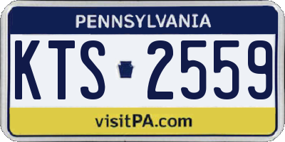 PA license plate KTS2559