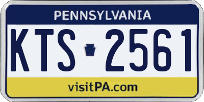 PA license plate KTS2561