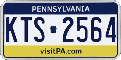 PA license plate KTS2564