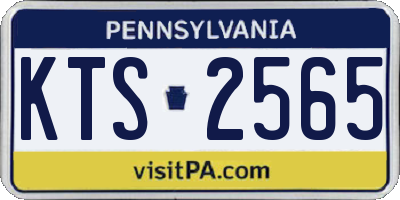 PA license plate KTS2565