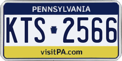 PA license plate KTS2566
