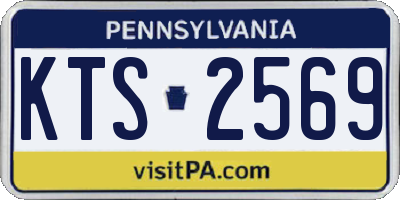 PA license plate KTS2569