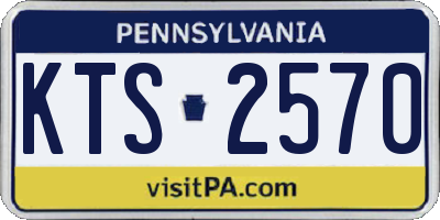 PA license plate KTS2570