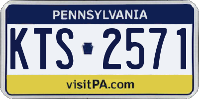 PA license plate KTS2571