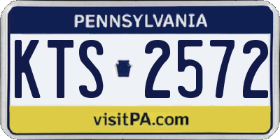 PA license plate KTS2572