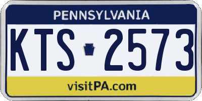 PA license plate KTS2573