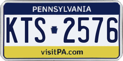 PA license plate KTS2576