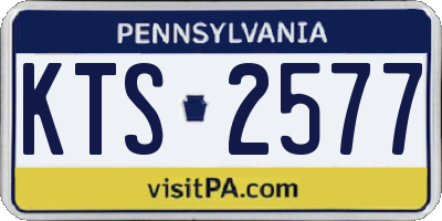 PA license plate KTS2577