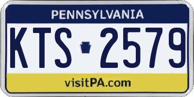 PA license plate KTS2579