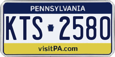 PA license plate KTS2580