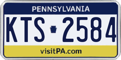 PA license plate KTS2584
