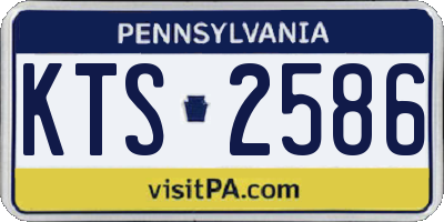 PA license plate KTS2586