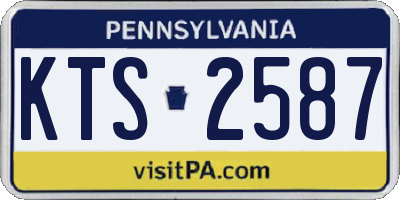 PA license plate KTS2587