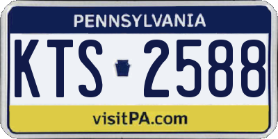 PA license plate KTS2588