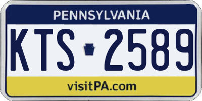 PA license plate KTS2589
