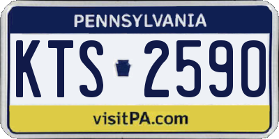 PA license plate KTS2590