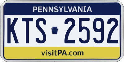 PA license plate KTS2592